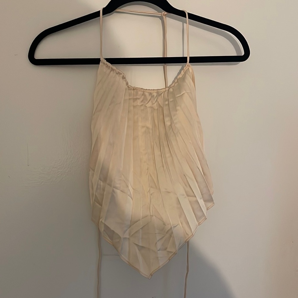 Halter white superdown top